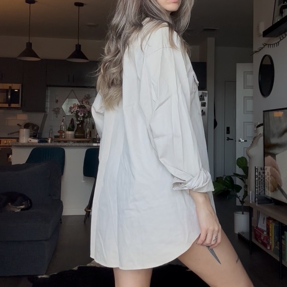 Vintage Wrangler Beige Long Sleeve Shirt - Picture 3 of 7